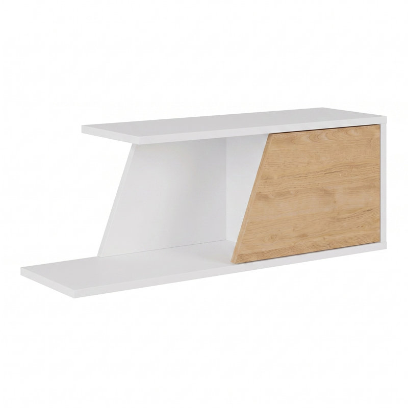 Floating Shelf, White/Sapphire Oak