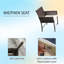 4-piece Garden Sofa Set, Table & Chairs, Wicker Outdoor Rattan Patio Furniture-724928274
