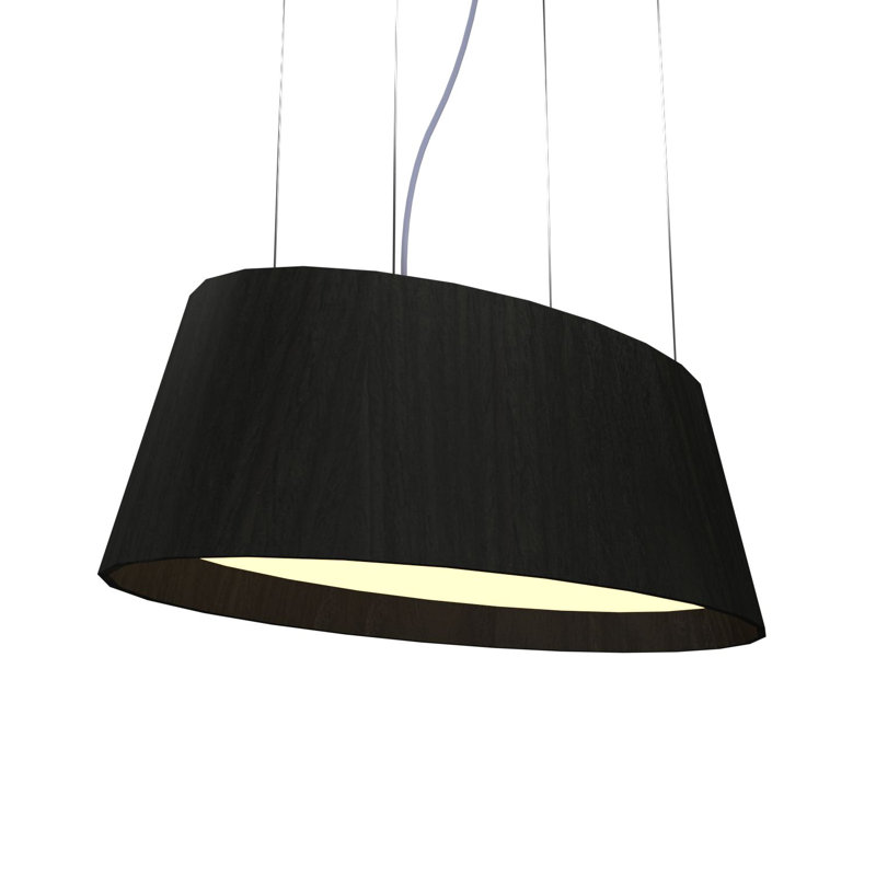 Luminaire suspendu ovale ovale à DEL 75800075, Gris anthracite