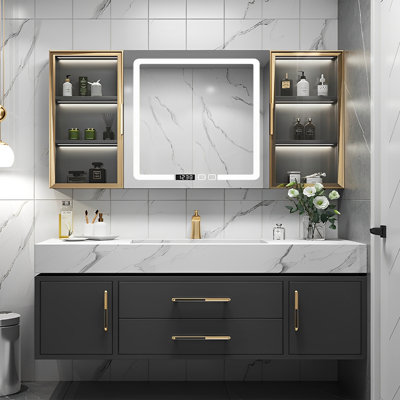 Bathroom cabinet modern simple light luxurious.