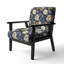 Chaise d'appoint florale Cobalt-6885379