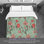 Floral Green/Red Microfiber Comforter