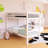 Wood Frame Twin Over Twin Size L-Shaped Bunk Bed With Drawers-1500252889