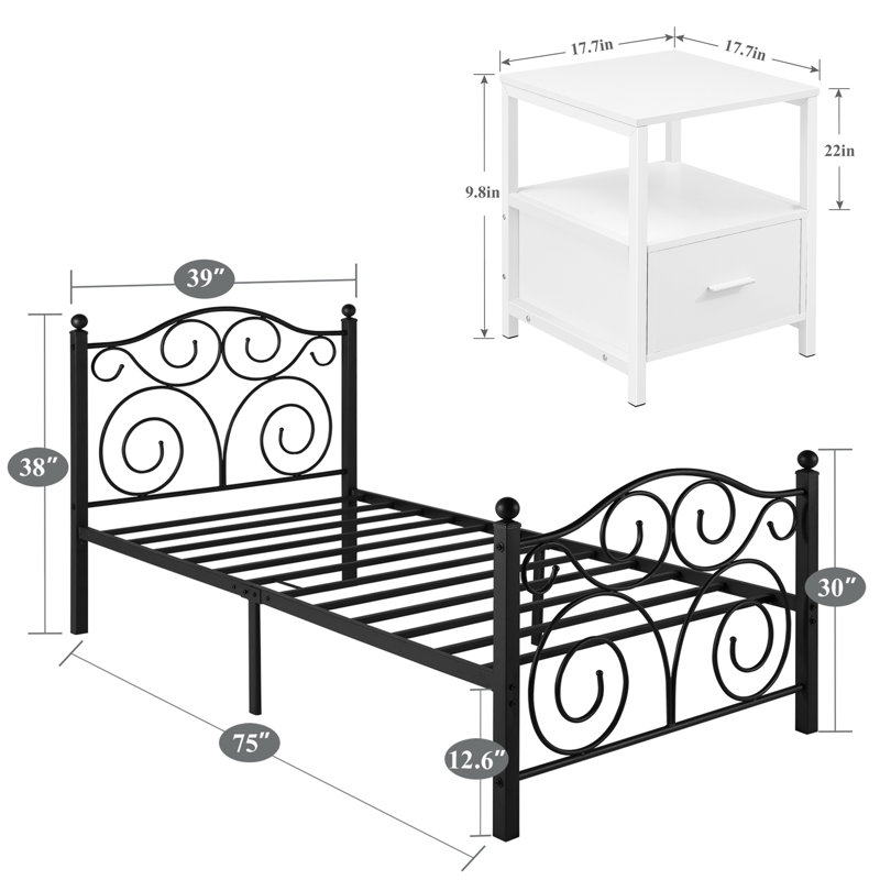 Ensemble de chambre auxter Auxter, Blanc, Simple