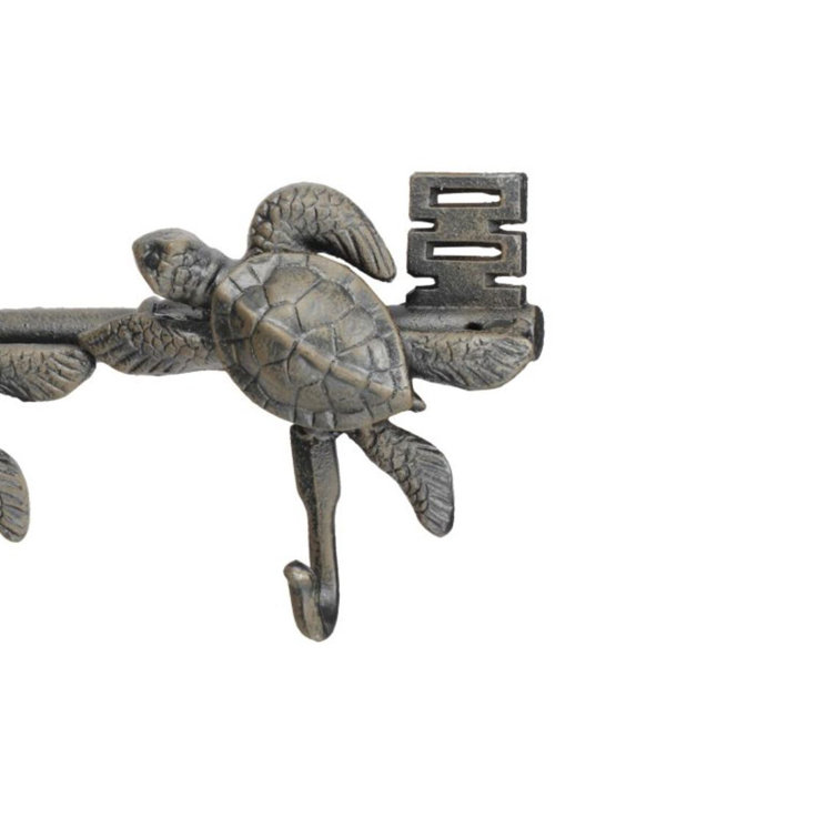 White Sea Turtle Iron Wall Hook