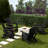 Eight in a Set Adirondack Chair with Cup Holder All-Weather Reclining Chair for Patio Deck Backyard and Poolside-114222249