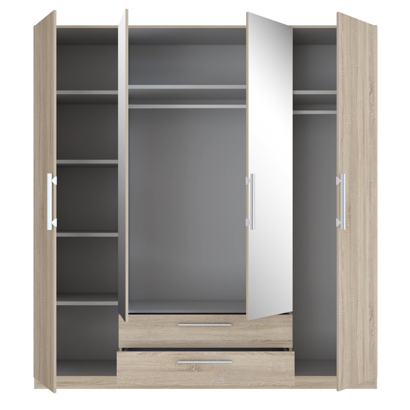 Ralleigh 4 Door Manufactured Wood Wardrobe