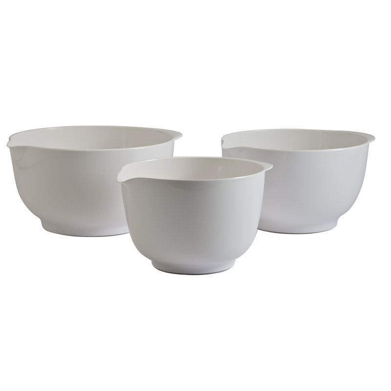 Ensemble de bols à mélanger en mélamine 3 pièces Hollen, Petit, Blanc