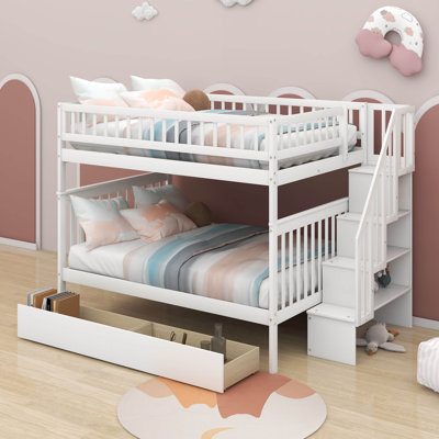 Full Over Full Bunk Bed With Drawers