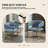 Modern 22" Seat Wide Metal Frame Chenille Upholstered Armchair Dining Chair (Blue)-951940960