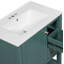 30 Inches Transitional Style Bathroom Vanity Cabinet Combo with Ceramic Sink, Blue-271668299