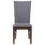 Chaise de salle à manger rembourrée grise Wawona (ensemble de 2)