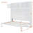 Queen Size Murphy Bed Wall Bed With Top Cabinets & Wine Rack ,White
