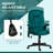 6 Point Vibrating Massage Office Chair With Heat, Microfiber High Back Executive Office Chair With Reclining Backrest, Padded Armrests And Remote-837023932