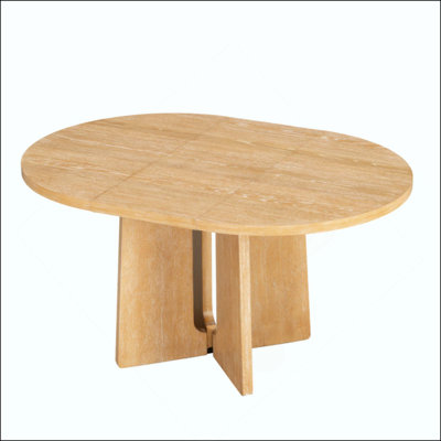 Table de salle à manger extensible en bois avec rallonge amovible de 16 po, table de salle à manger de cuisine et salle à manger