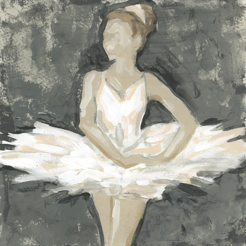 Teleah Ballerina Fresco I by June Erica Vess - Wrapped Canvas Print, 30 cm H x 30 cm W