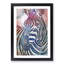 Colourful Zebra in Abstract - Picture Frame Graphic Art Print-55686074-55686073