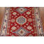 Tapis oriental rouge à motif géométrique Kazak 9 x 12