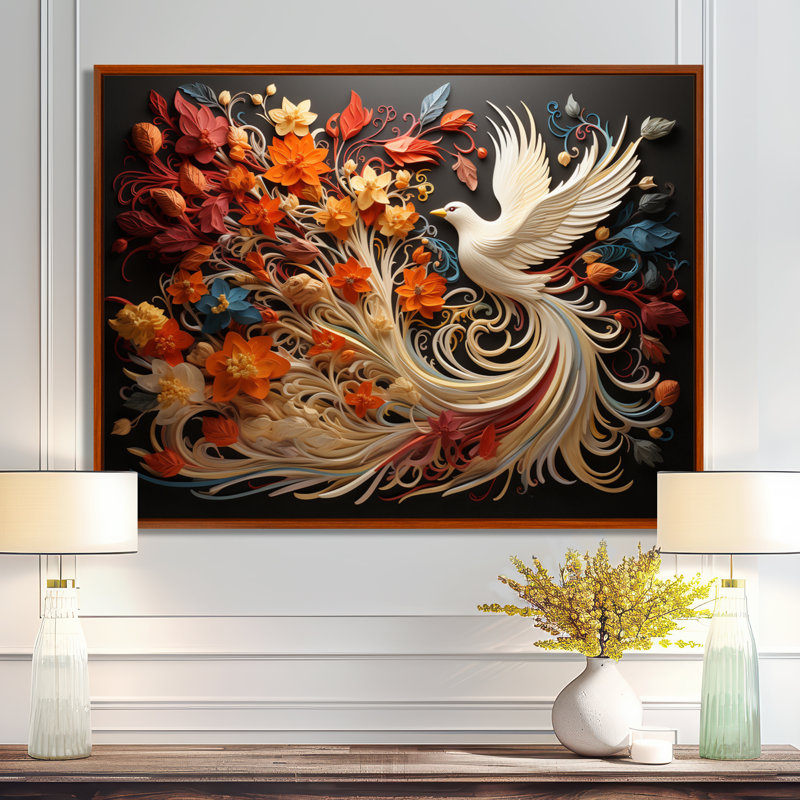 Ivelisse Christianity Pentecost Fire - Christianity, art mural sur toile, H 16 po x l 32 po x P 1 po, Cadre flottant brun