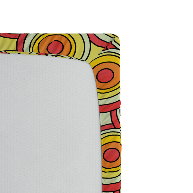 Microfiber Geometric Fitted Sheet, Full Fitted Sheet