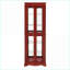 Curio Display Cabinet with Lights, Adjustable Shelves, Modern Wood Frame | Cherry | MDF+Glass