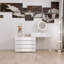 Commode de bureau 10 tiroirs sans poignée