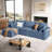 114" Cloud Couch, Oversized Modular Comfy Sofa for Living Room, L Shaped Sectional Couches with Detachable Sofa Cover, Storage Ottoman-1620540817