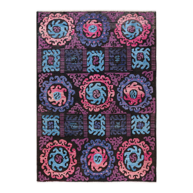 Vernabelle One-of-a-Kind 6' 5" X 9' 1" Hand Knotted Area Rug