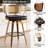 Stylish Swivel Counter Stool With Soft Upholstered Rattan Back-117494453-117494454