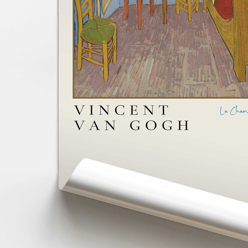 Van Gogh's La Chambre v3, reproduction dans un cadre, H 36 po x l 24 po x P 0,1 po, Impression sans cadre, Ne s’applique pas