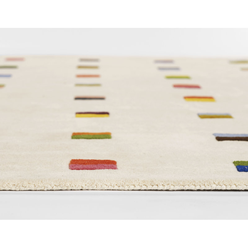 AllModern Form Hand Tufted Wool Geometric Multi Area Rug, Runner 2'3" x 8'