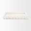 Plateau rectangulaire en marbre blanc Camellia