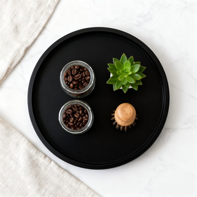 Plateau rond en bois pour la décoration intérieure, comptoir de cuisine rustique, meuble-lavabo et table basse avec finition imperméable