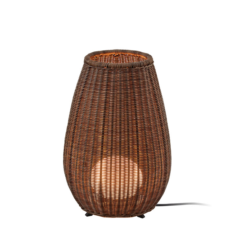 Amphora 18.5'' Brown LED Novelty Floor Lamp, Rattan Brown