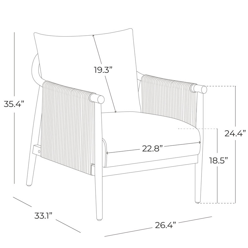 Fauteuil Brena, Gris clair