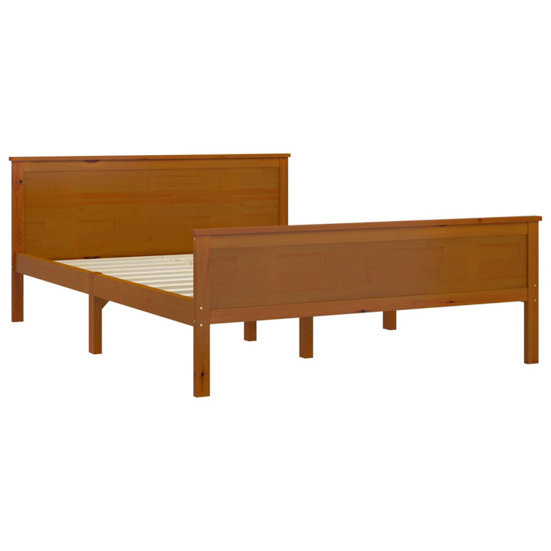 Graci Solid Wood Bed, European Kingsize (160 x 200cm), honey brown