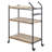 Versatile And Stylish 2-Shelf Oak Serving Cart For Various Occasions