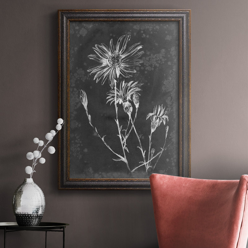 Slate Floral III - reproduction d'art sur toile encadrée, H 20 po x l 16 po x P 2,5 po
