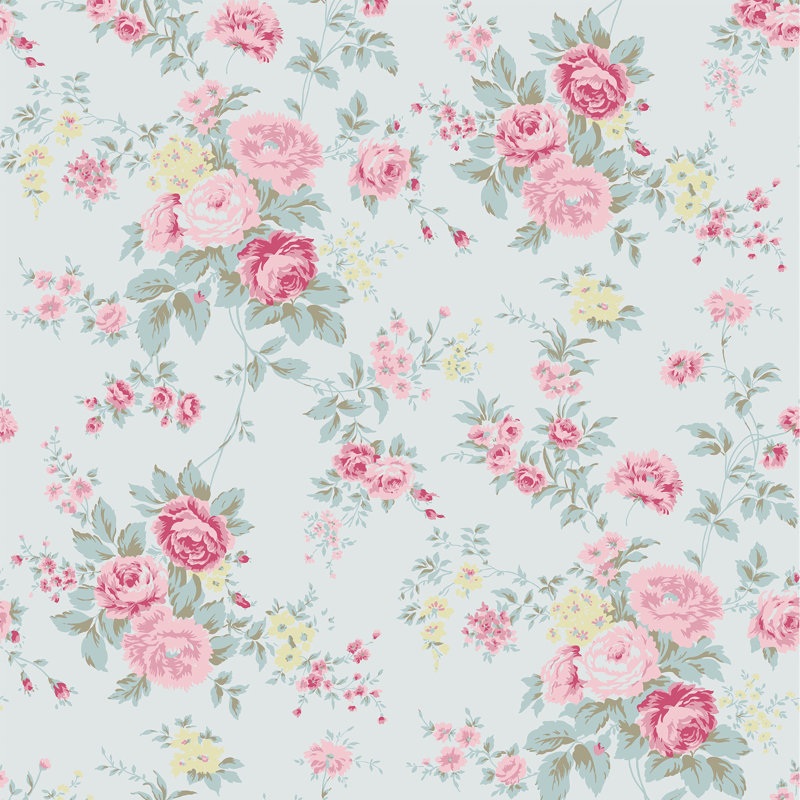 Papier peint Shabby Elegance par Rachel Ashwell, Bleu