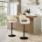 Arabelle Swivel Upholstered Adjustable Height Counter Stool with Metal Frame-87470735-87470736