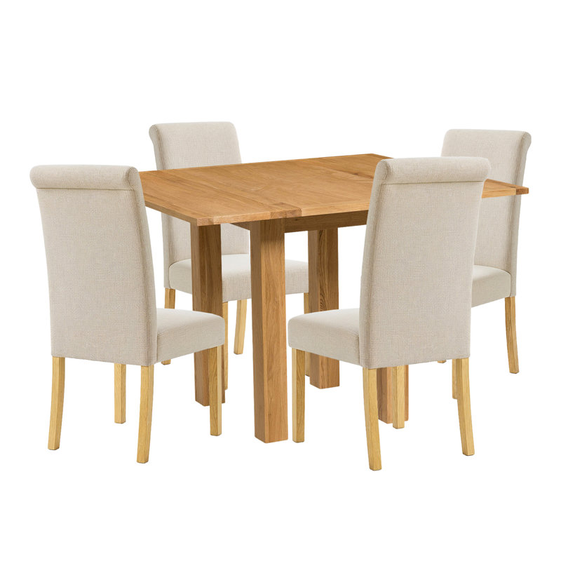 4 - Person Solid Oak Dining Set