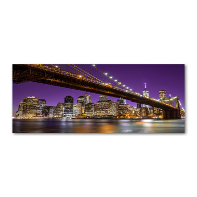 Manhattan By Night - No Frame Print on Canvas