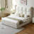 Upholstered Wingback Platform Bed with 2 Under-Bed Storage Drawers, High Grid-Tufted Headboard, No Box Spring Required, Easy Assembly, Modern Bedroom Furniture-1518961498-1518961503