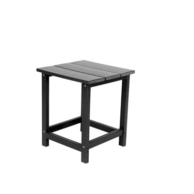 Square Weather Resistant HDPE End Table, Adirondack Outdoor Patio Side Table for Garden Lawn and Pool Porch