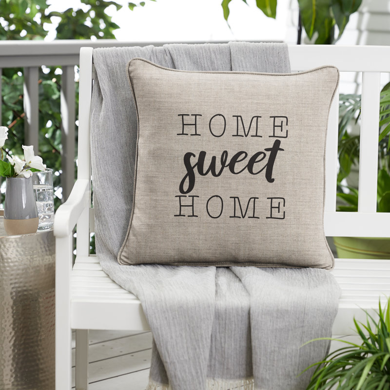 Charlotte Sunbrella® Indoor / Outdoor Throw Pillow, Cast Silver/Black