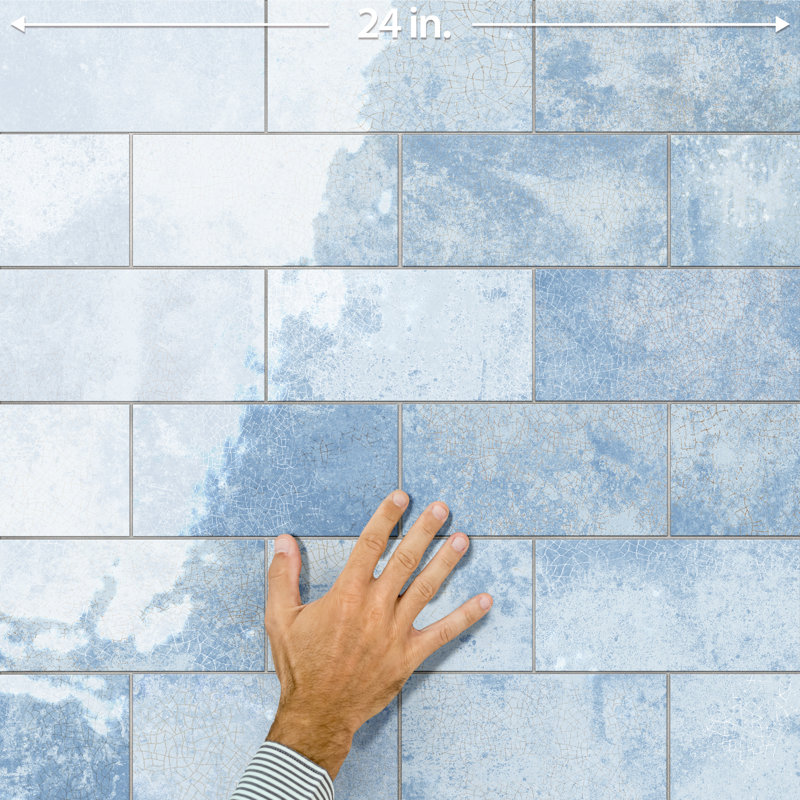 Myst 4 In. X 8 In. Ceramic Wall Tile, Light Blue