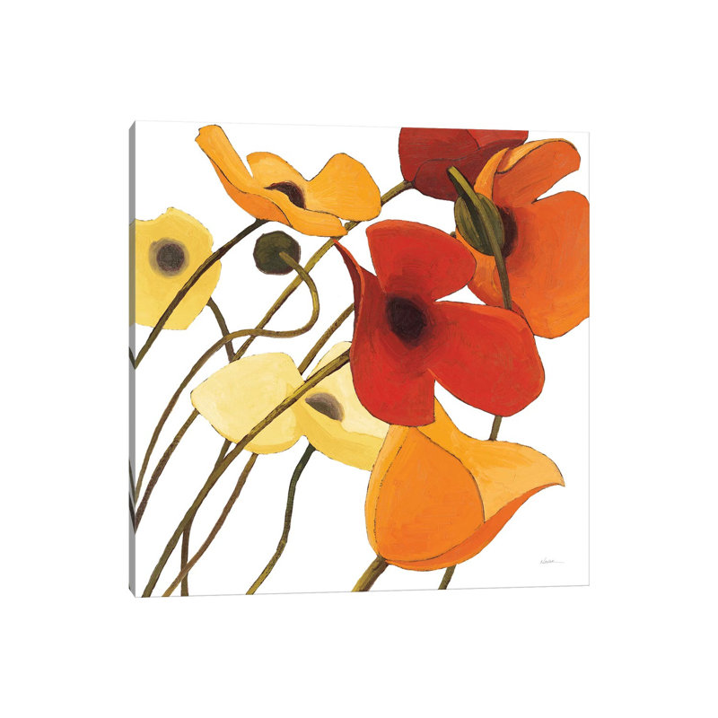 Up Two On White Yellow by Shirley Novak - Wrapped Canvas Painting, 45.72 cm H x 45.72 cm W