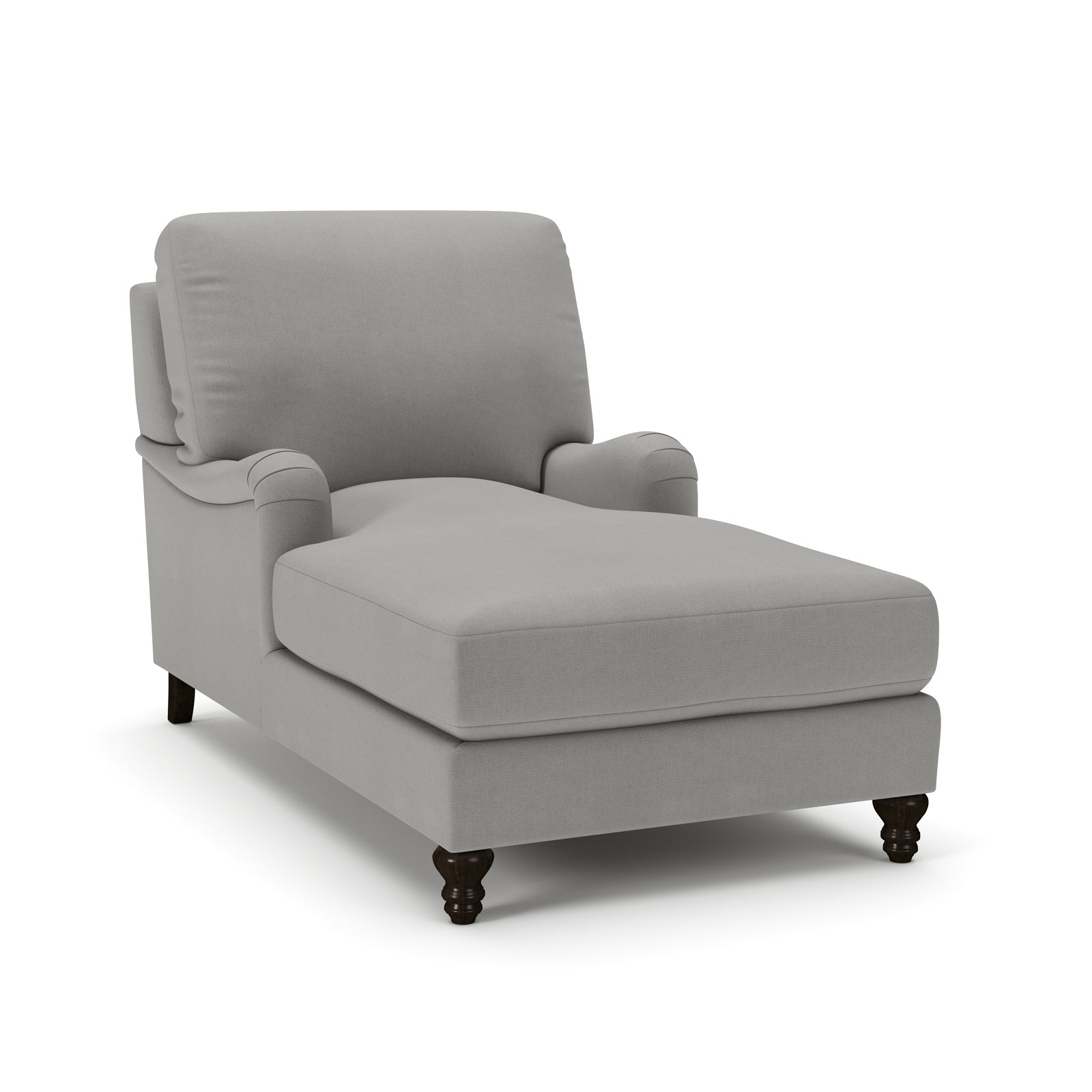 Walters Chaise Lounge, Bayou Light Gray Canvas
