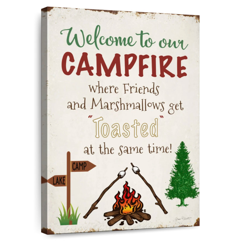 Welcome To Our Campfire Wall Sign, 36" H x 24" W