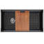 36" L x 19" W Farmhouse/Apron Kitchen Sink with Basket Strainer, Cutting Board, Drain Asembly and Sink Grid-73217459
